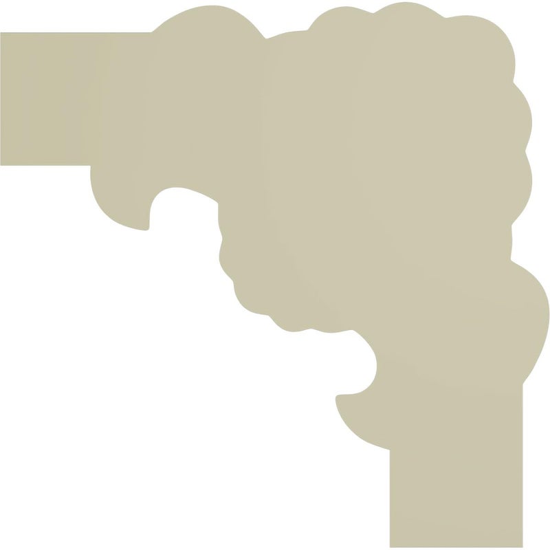 Ekena Millwork PML10X10PM Pompeii Corner (matches moulding PML02X00PO) Panel Moulding, 10 5/8"W x 10 5/8"H, Primed - Image 4